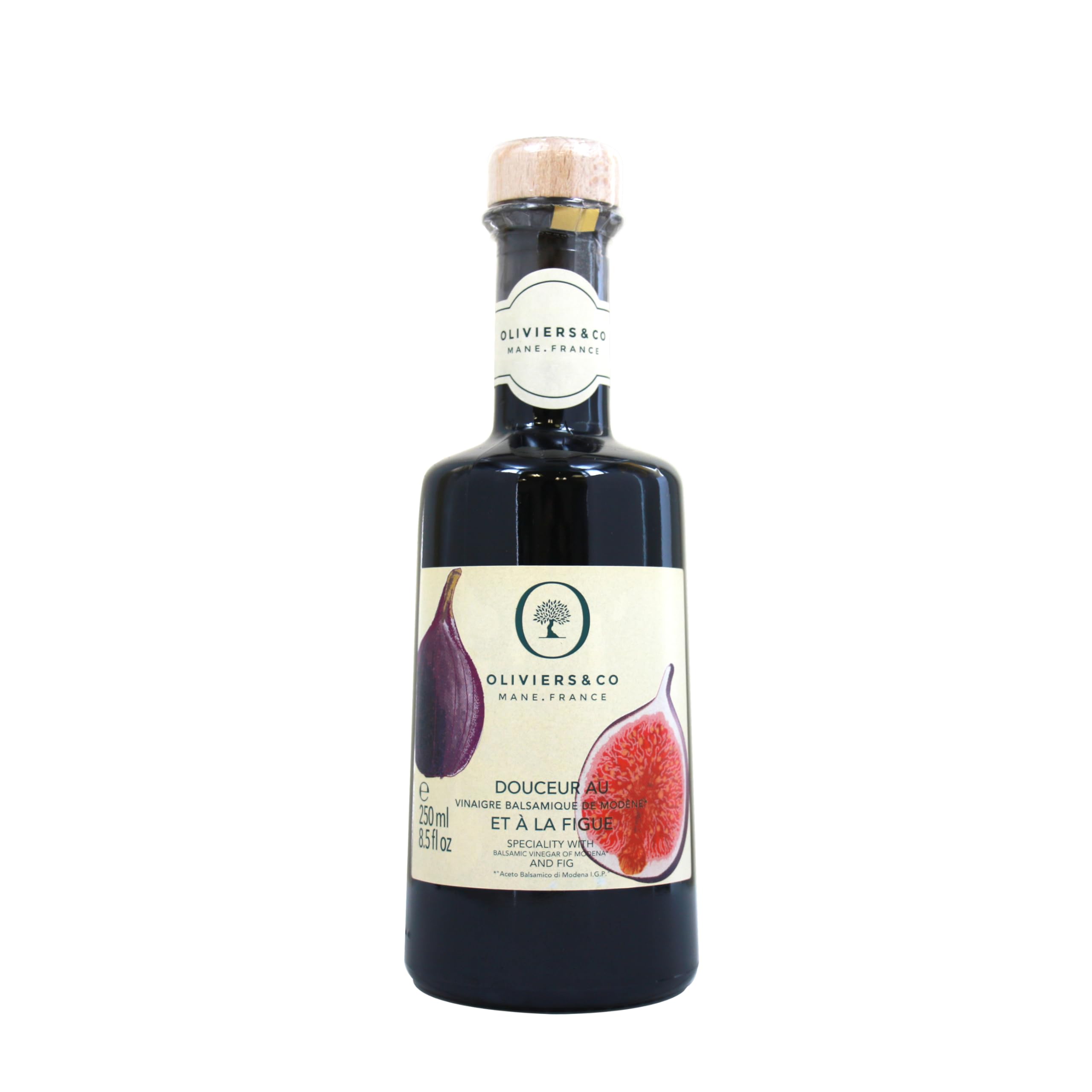 Fig Balsamic Vinegar of Modena by Oliviers & Co – IGP Certified Italian Gourmet Fig Glaze for Salad, Cheese, Marinade & Desserts – Sweet & Tangy Holiday Gift – 8.5 Fl Oz