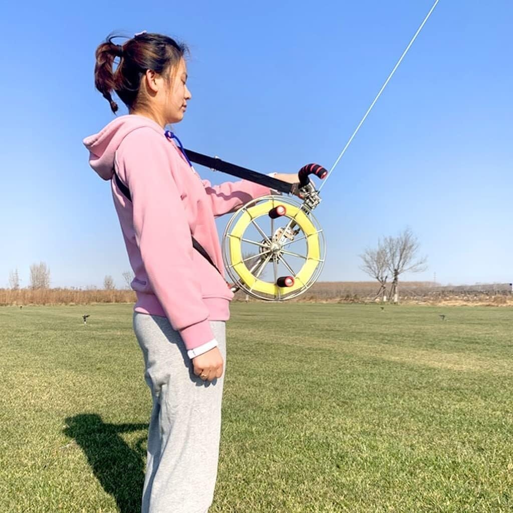 Bobinador de cometa de acero inoxidable plateado 28 cm para adultos