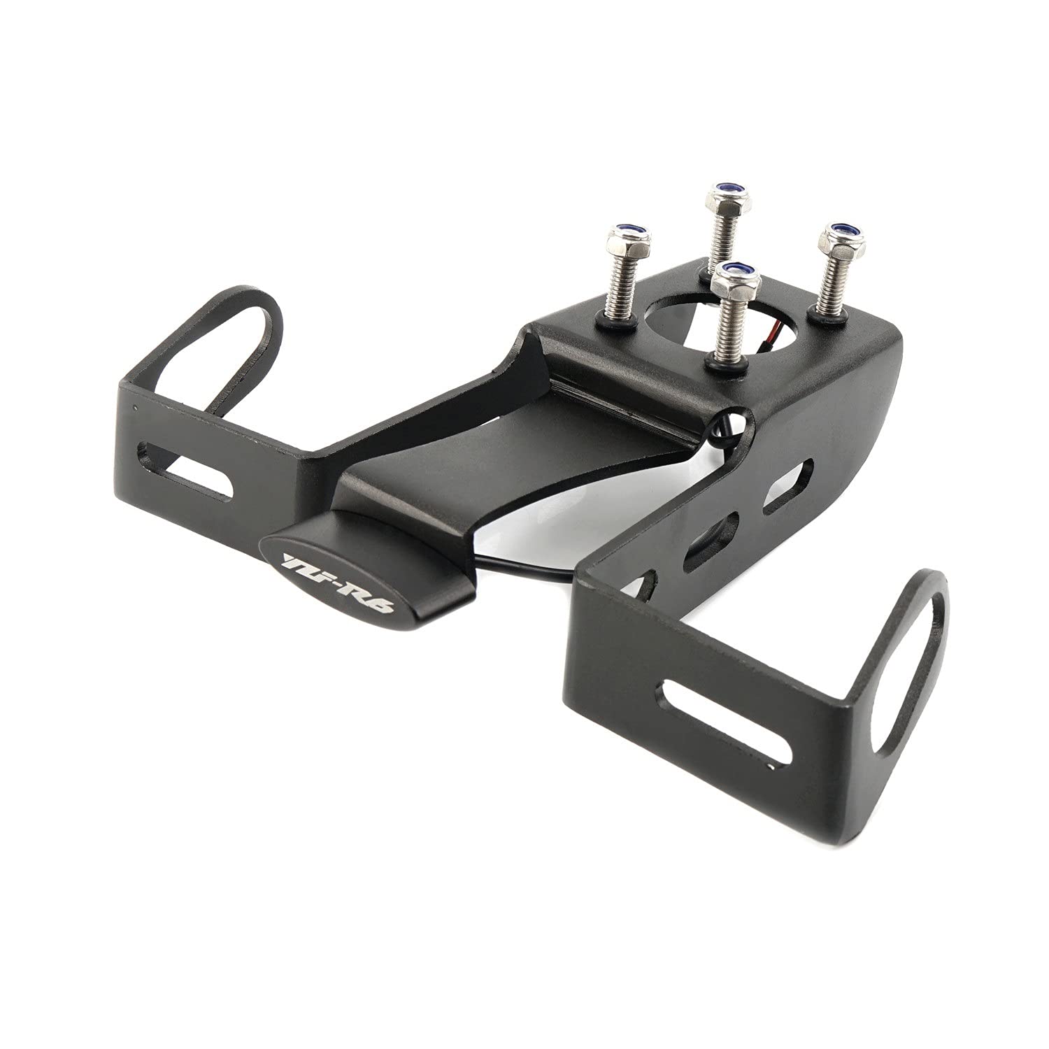 Soporte de matrícula motocicleta negro, soporte licencia