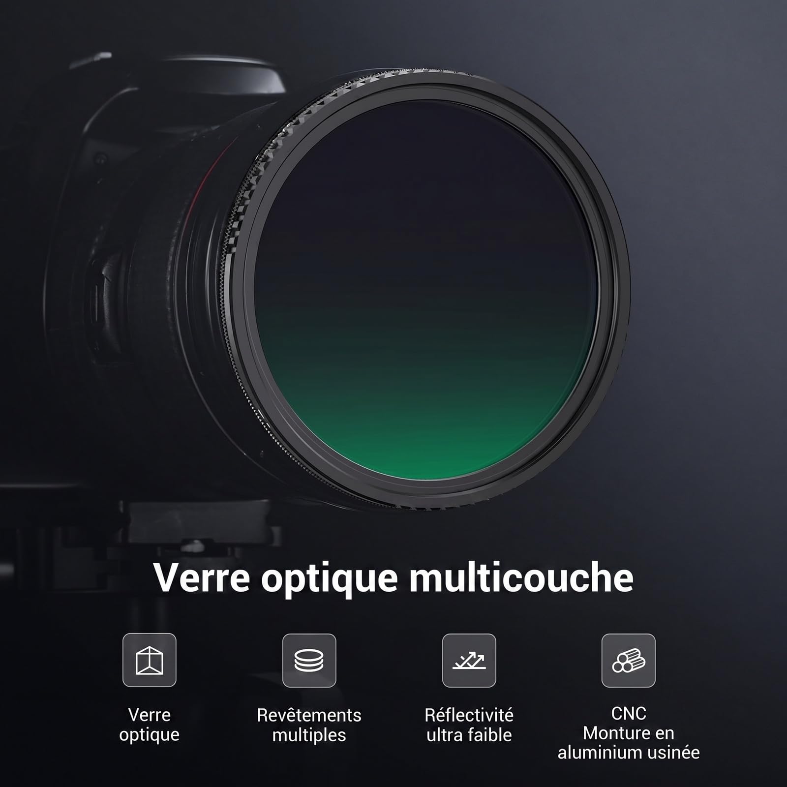 NEEWER 77mm True Colors Filtre CPL avec butée, polarisant Circulaire HD Multicouches Mince à Visser, Accessoire Photo