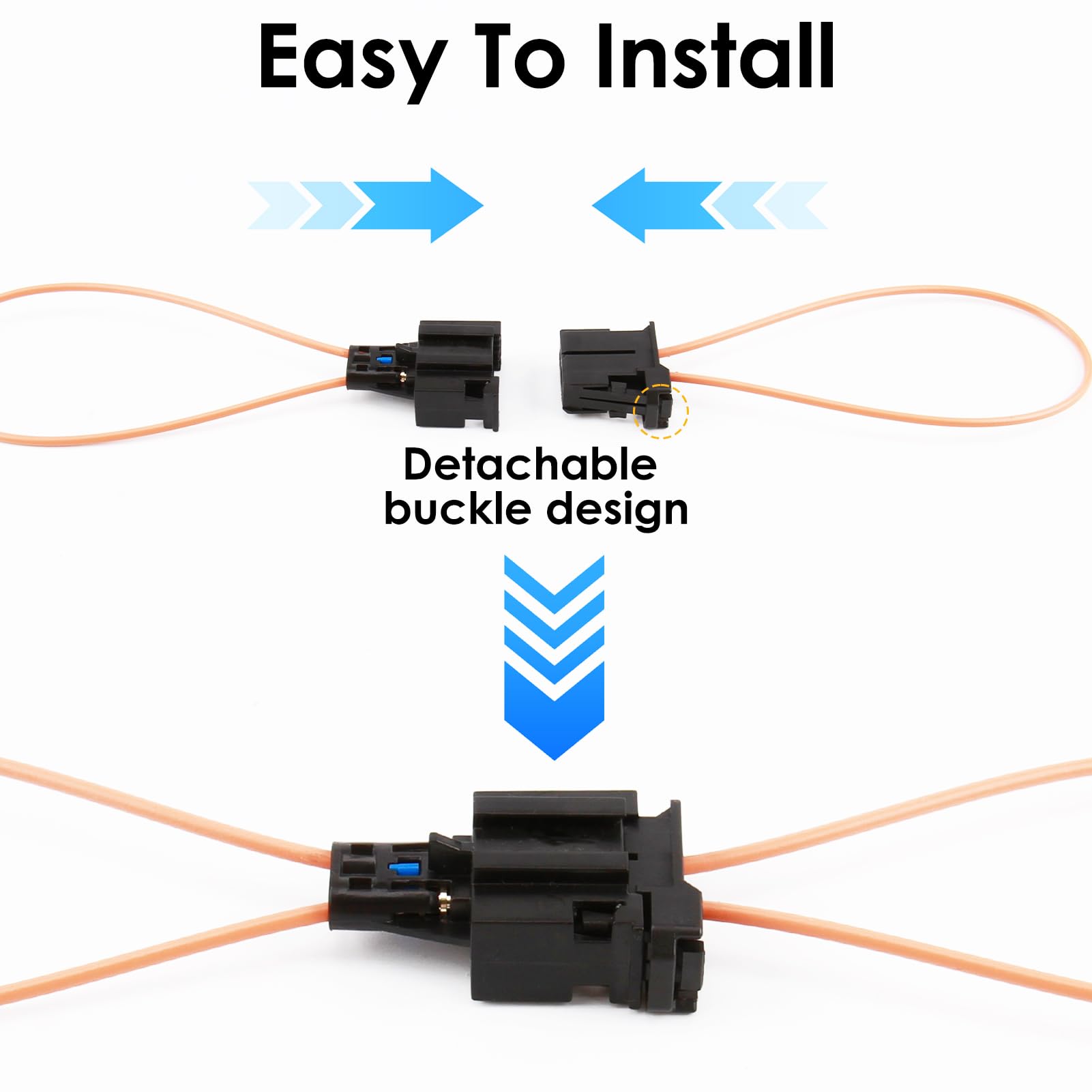DZYDZR Most Fiber Optic Loop Bypass Stecker und Buchse Adapter für Benz Audi Mercedes BMW VW Porsche (2 PCS DZYDZR Most Fiber Optic Loop Bypass Stecker und Buchse Adapter für Benz Audi Mercedes BMW VW Porsche (2 PCS