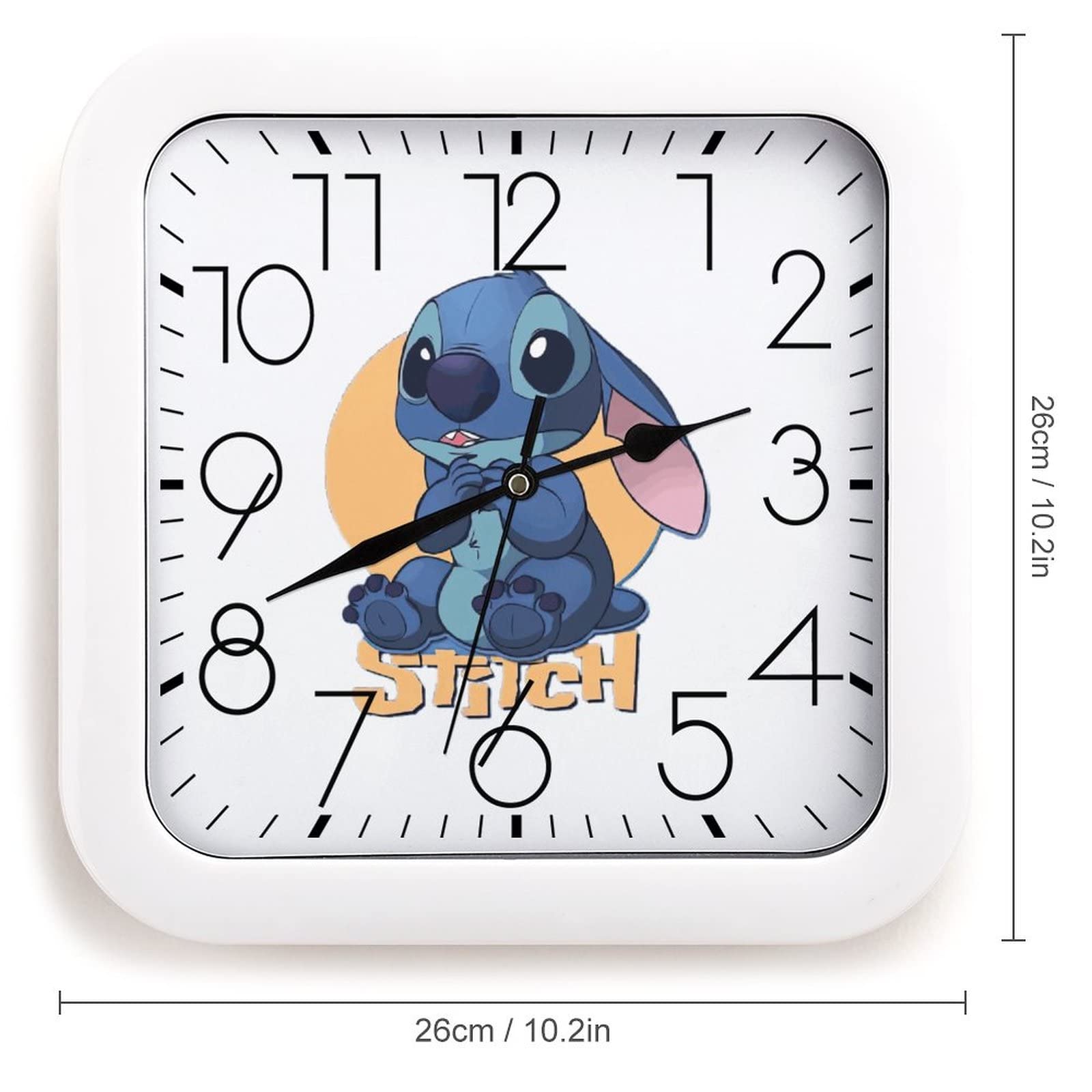 Amazon.co.jp: Stitch スティッチ 置時計 スクエアクロック 電波時計