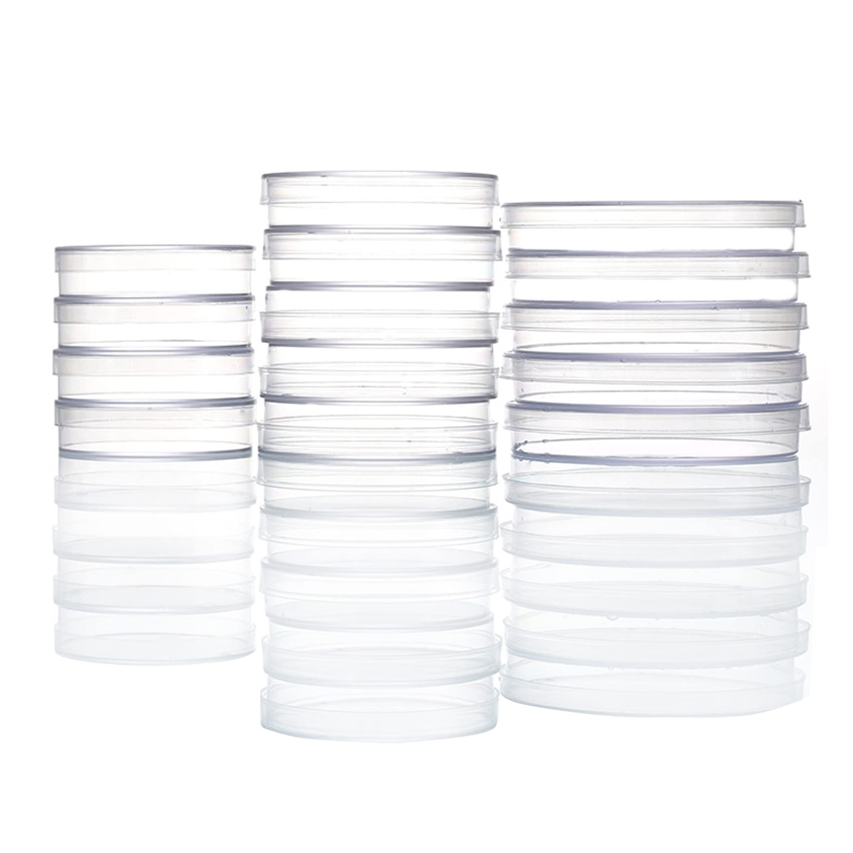 65+55+34 mm Piastra di Petri con Coperchio,30 Pezzi Piastre Di Petri In Plastica Sterile Per Laboratorio Esperimento Biologia Studi,con 10 Pipette Di Trasferimento da 3 ml