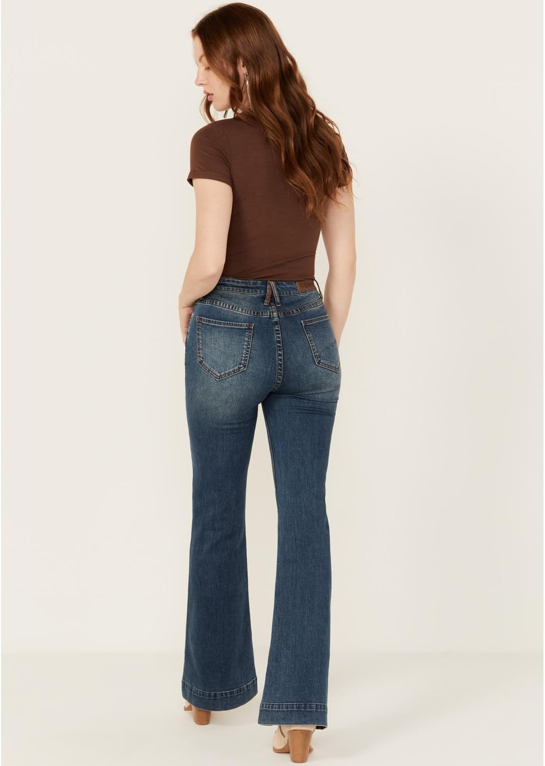 Rock & Roll Denim Women's High Rise Trouser Jean Medium Wash