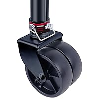 Vista 6 de NBJINGYI Rueda giratoria de gato de remolque doble de 6 pulgadas, 2000 libras, con pasador, se adapta a cualquier gato para mejor rodamiento en Negro