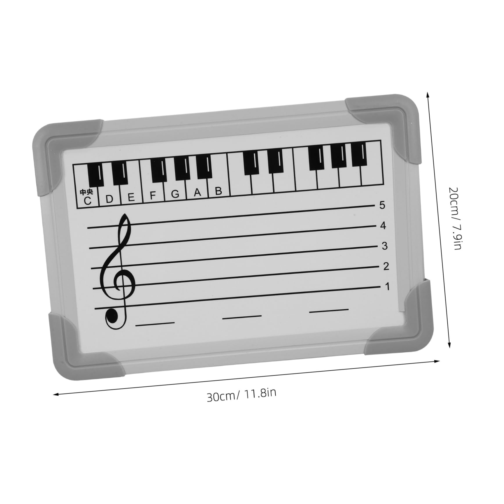 BCOATH 1Set Erasable Music Staff Whiteboard Double Sided Teaching Board for Students Educational Tool for Music Training Classrooms Lightweight Design