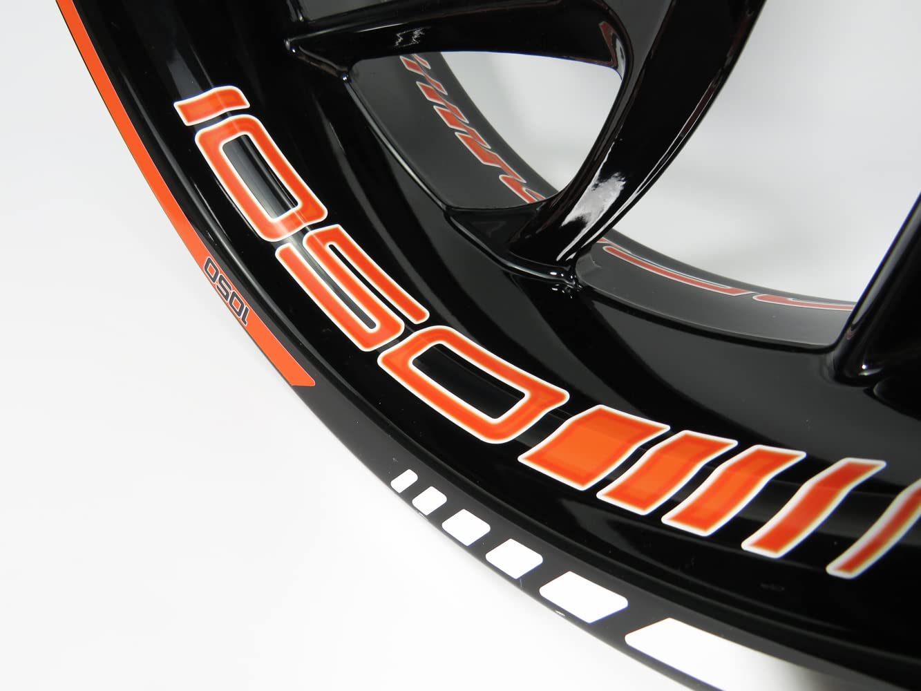 Decorazione Cerchi 17 Strisce Adesive Per Cerchi Moto Labelbike - Giallo Fluo Per KAWASAKI Z750, Made In Italy Adesivi Per Cerchi 17 Pollici - Foto 4