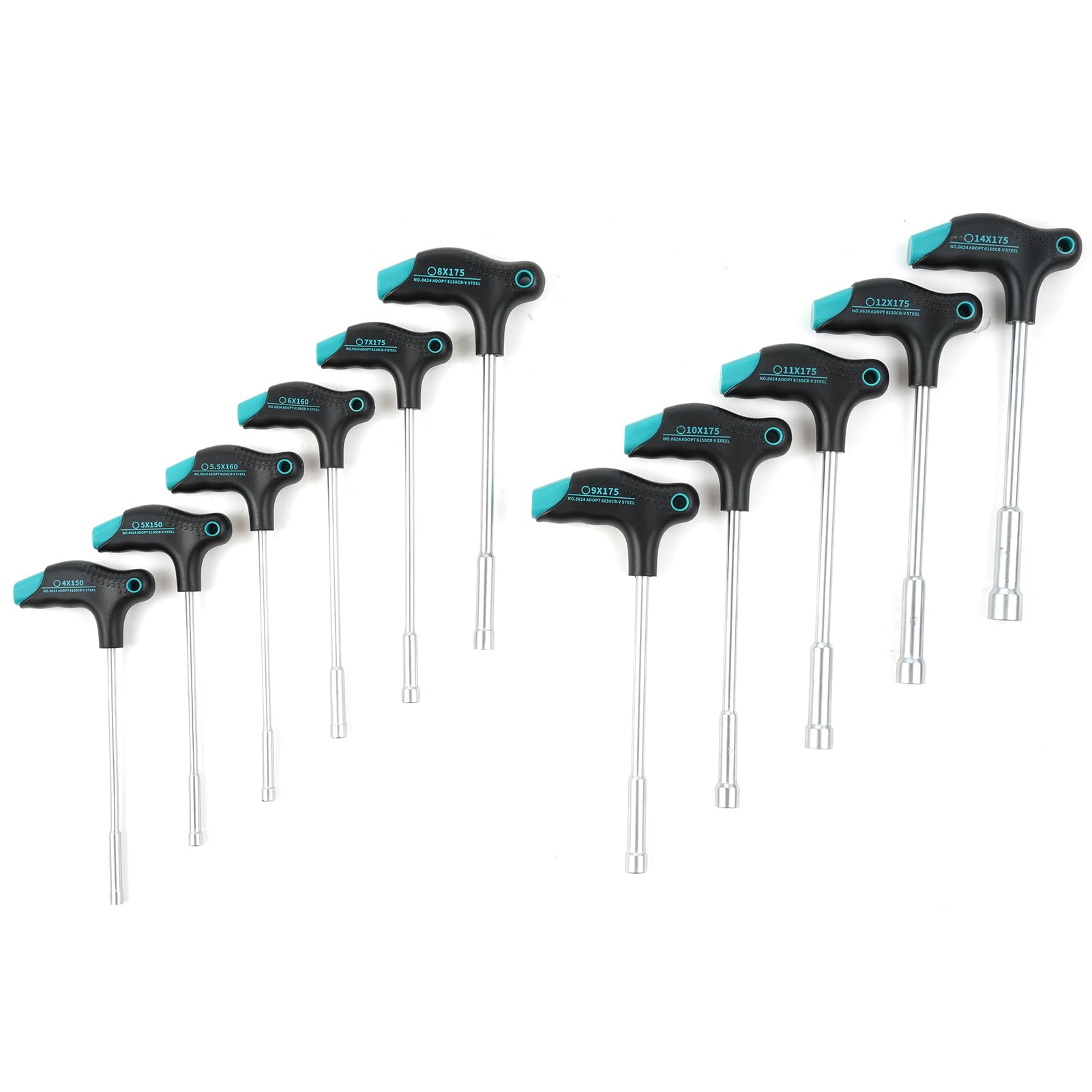 Llave inglesa, llave de vaso de 11 piezas, llave hexagonal multifunción para herramientas de reparación mecánica de 4 mm, 5 mm, 5,5 mm, 6 mm, 7 mm, 8 mm, 9 mm, 10 mm, 11 mm, 12 mm, 14 mm