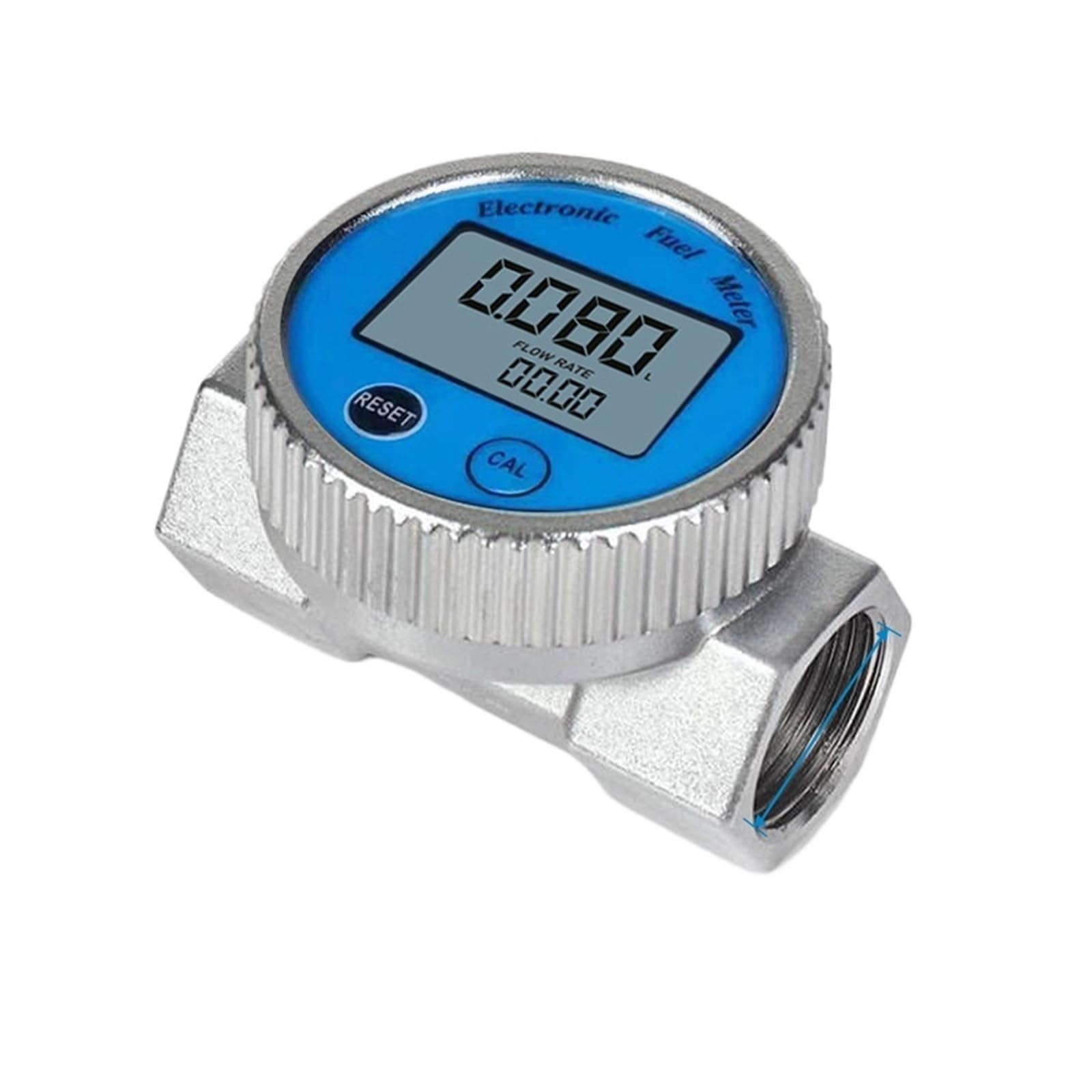 Edede 1 Water Flow Meter, Electronic Flowmeter Digital Display Flow Meter For Methanol Gasoline Kerosene Water Waterproof( Inch)
