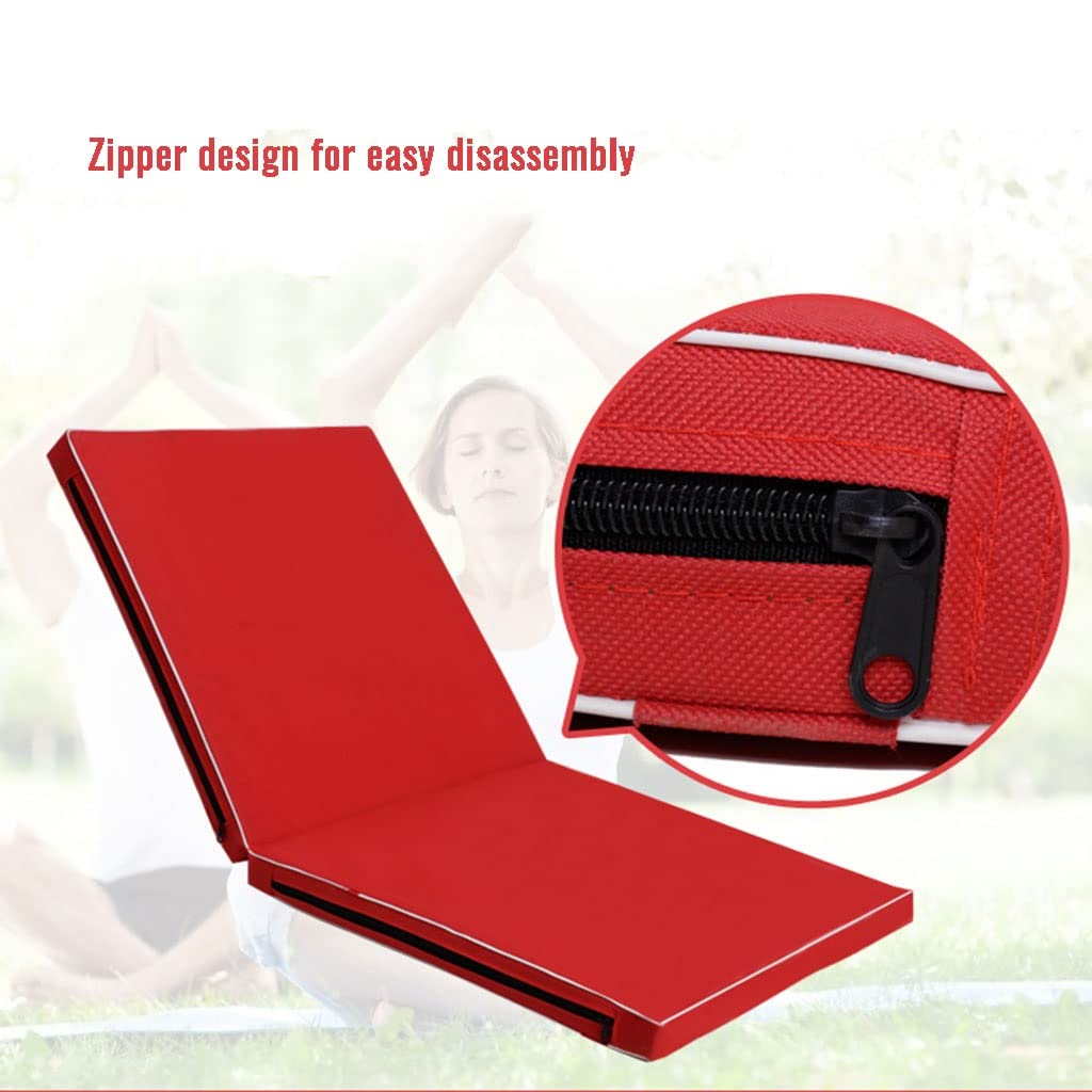 Esteras de entrenamiento de gimnasia, esterilla plegable de 2 paneles para gimnasio, aeróbicos, estera de estiramiento, estera de espuma de alta densidad para Yoga para animar, bailar y hacer