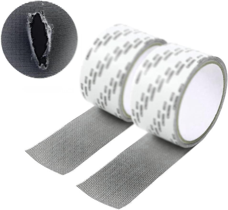 fiberglass mosquito net repair roll for screen doors and windows | waterproof mesh tape patch | tear resistant net tape for home use | 5cm x 9m repair roll (1 pcs)