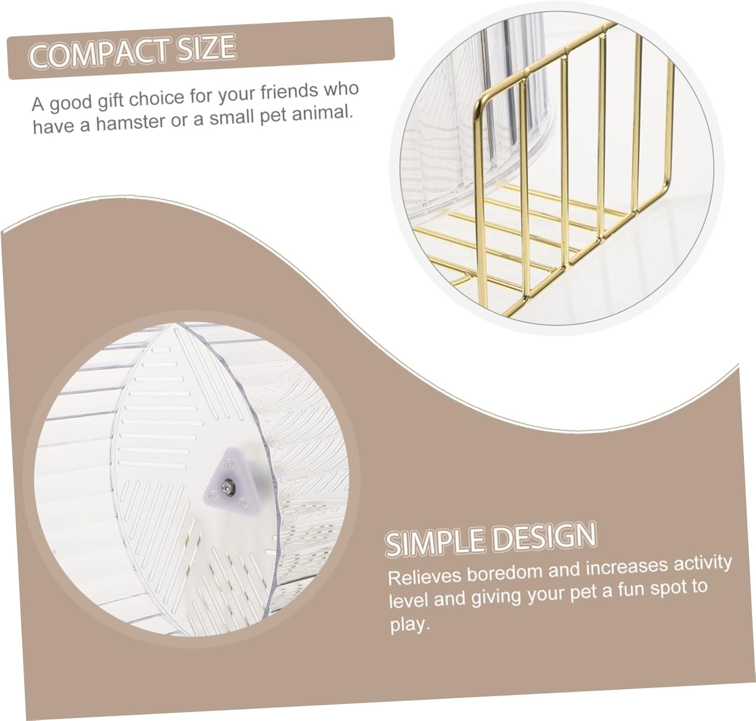 SUPVOX Silent Hedgehog Wheel for Hamsters Dwarf Hamster Accessories Exercise Wheel Toy Random Color