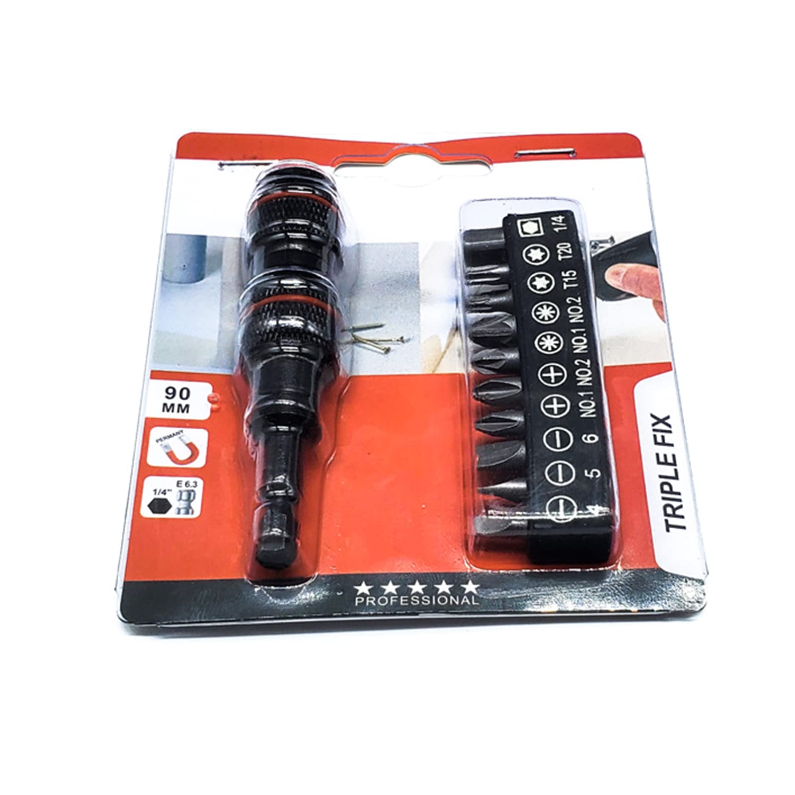 Tsophreniq Screwdriver Drill Bit Holder Angle Pivoting Tip Drive Guide Extension Adapter With 10Pcs Bits For Drill