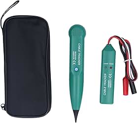 Testador de cabos, rastreador de fios profissional e localizador de linha para linhas telefônicas, com sinal de frequência de 1,5 kHz e faixa de recepção de 100 a 300 kHz, estrutura de plástico