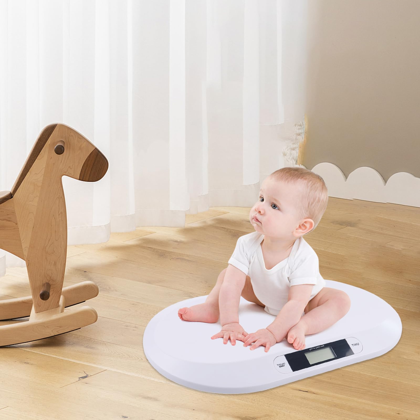Báscula de bebé, báscula digital de bebé, con pantalla LCD, báscula de animales multiusos, portátil, adecuada para pesar objetos menos de 20 kg, es adecuada para pesar bebés, conejos, gatos, perros