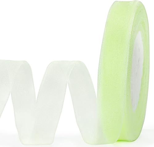 molshine Cinta de organza transparente brillante de 50 yardas x 58 pulgadas, cintas de tela de gasa para ramos de guirnalda, lazo, boda, envoltura