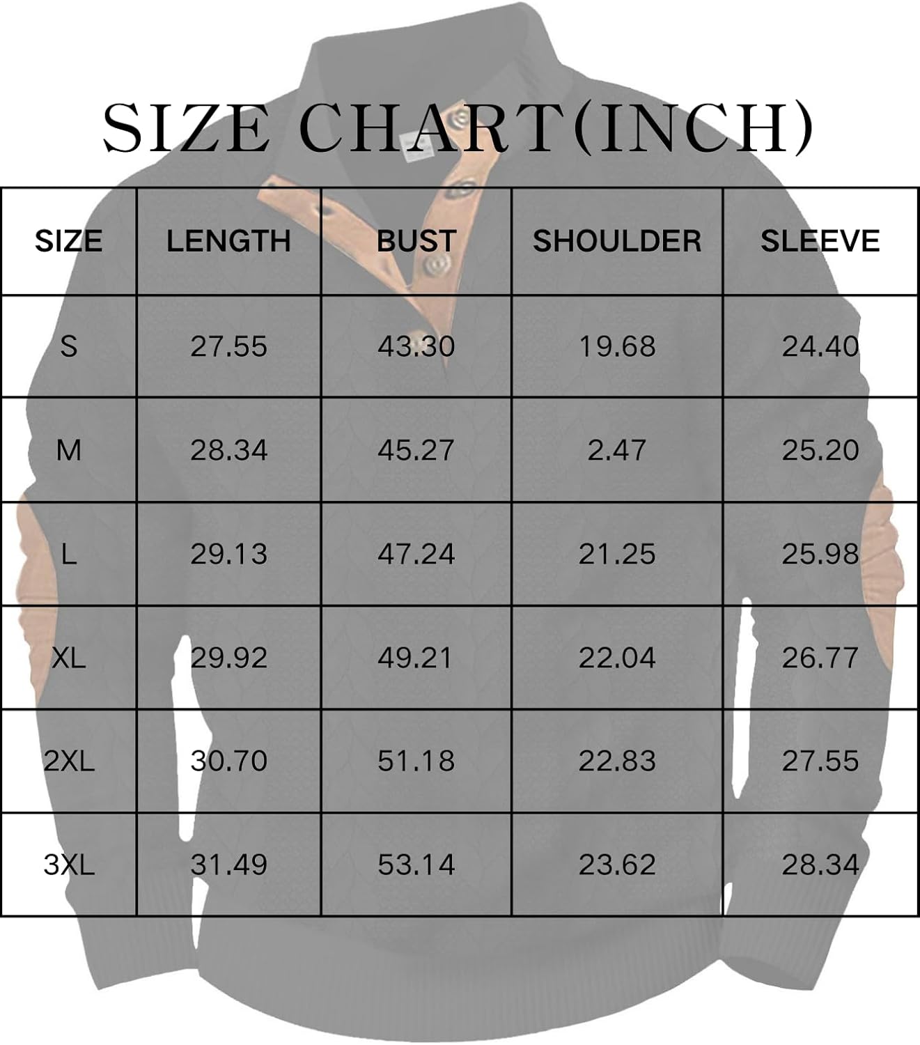 LOAIHA Mens Quarter Button Pullover Quilted Sweatshirt Casual Cable Knit Stand Collar Long Sleeve Elbow Patches Sweatshirts
