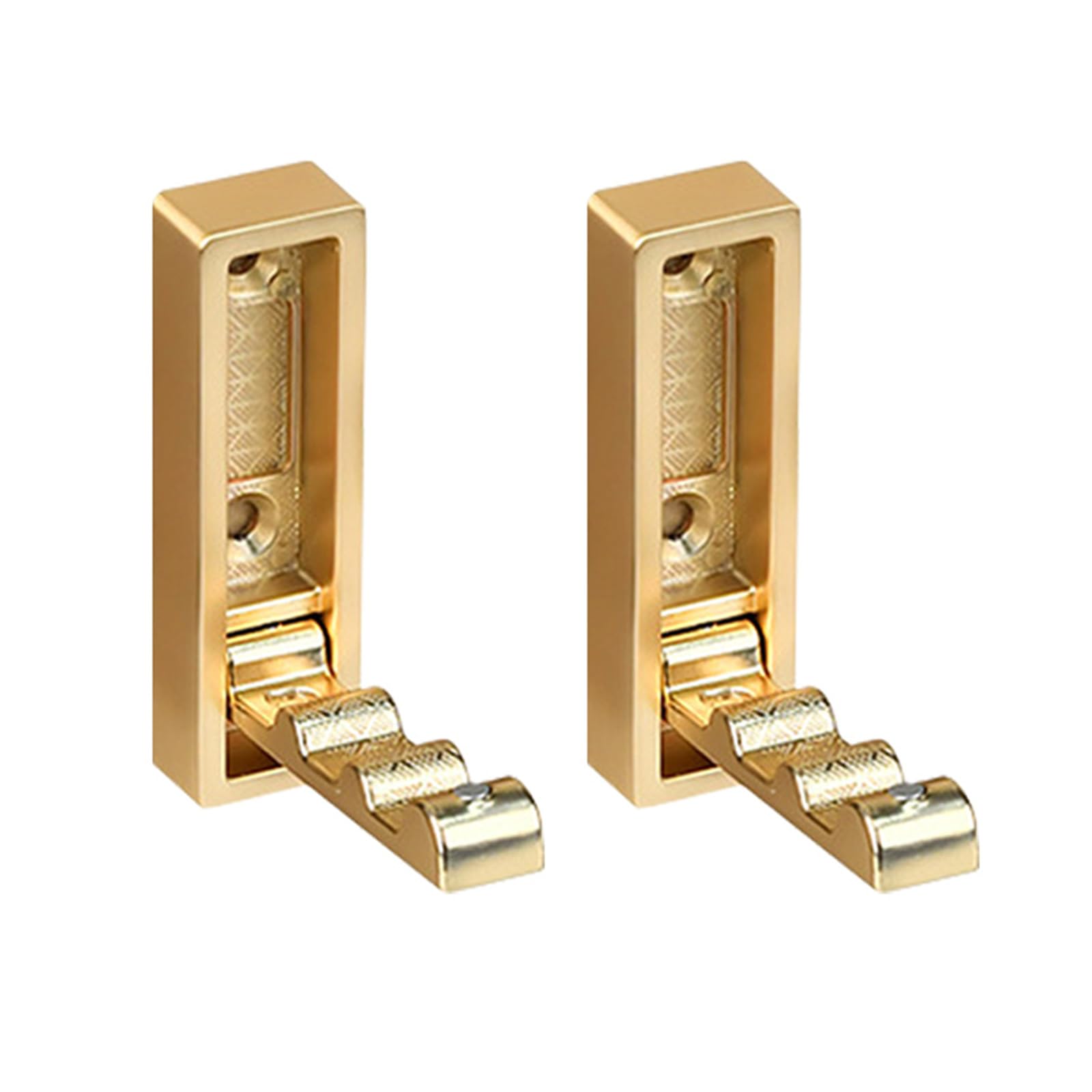 Hsioluted Gold Of 2 Practical Folding Wall Hooks Space Saving Solution For Hanging Coat Towels And Accessories In Any Room Towel Holder Hooks