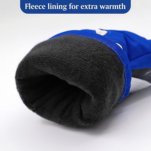 Miniatura 2 de HADEEONG Guantes de invierno para niños, impermeables, guantes de nieve para niños y niñas, guantes cálidos para deportes al aire libre, snowboard,