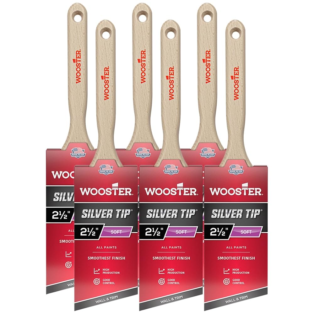 Wooster Silver Tip Angle Sash Brush - 3 Inch -11 Wooster Silver Tip Angle Sash Brush - 3 Inch -11