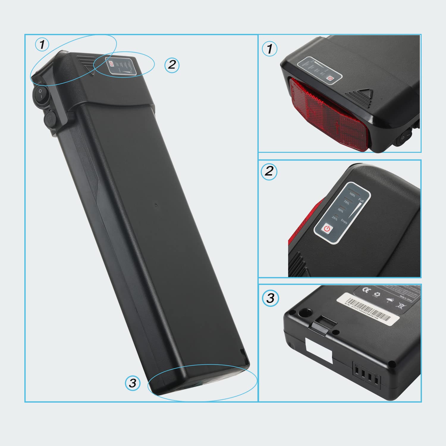 Batteria agli ioni di litio di ricambio per bicicletta elettrica 36 V 11,6 Ah per Pedelec, Zündapp, Fongers, Telefunken, Provelo
