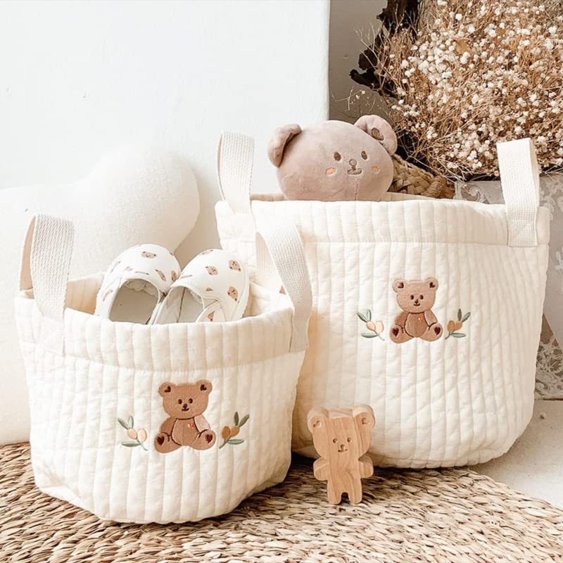Corbeille de rangement bébé et enfant : paniers de rangement souples en tissu