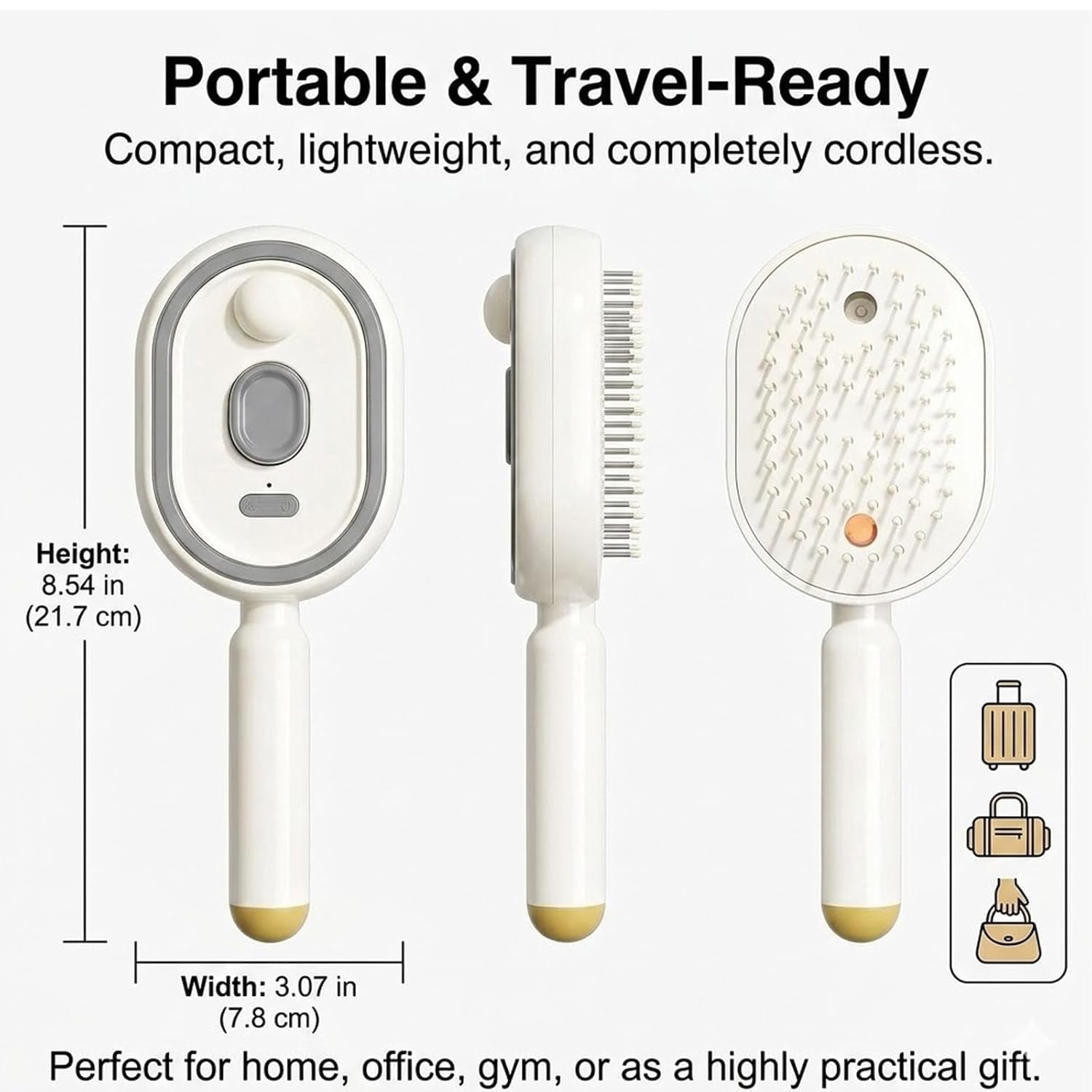 Electric Spray Air Cushion Massage Comb with Essential Oils 2026 Neu Kopfhaut Massagebürste, 3-in-1 Elektrischer Sprüh-Luftkissen-Massagekamm für Lockiges, Welliges & Glattes Haar (Rosa)