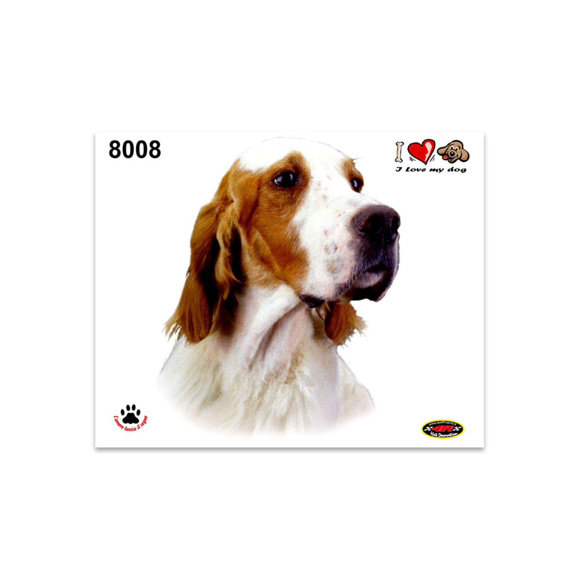 Quattroerre Sticker Setter Dog, 14 x 16 cm