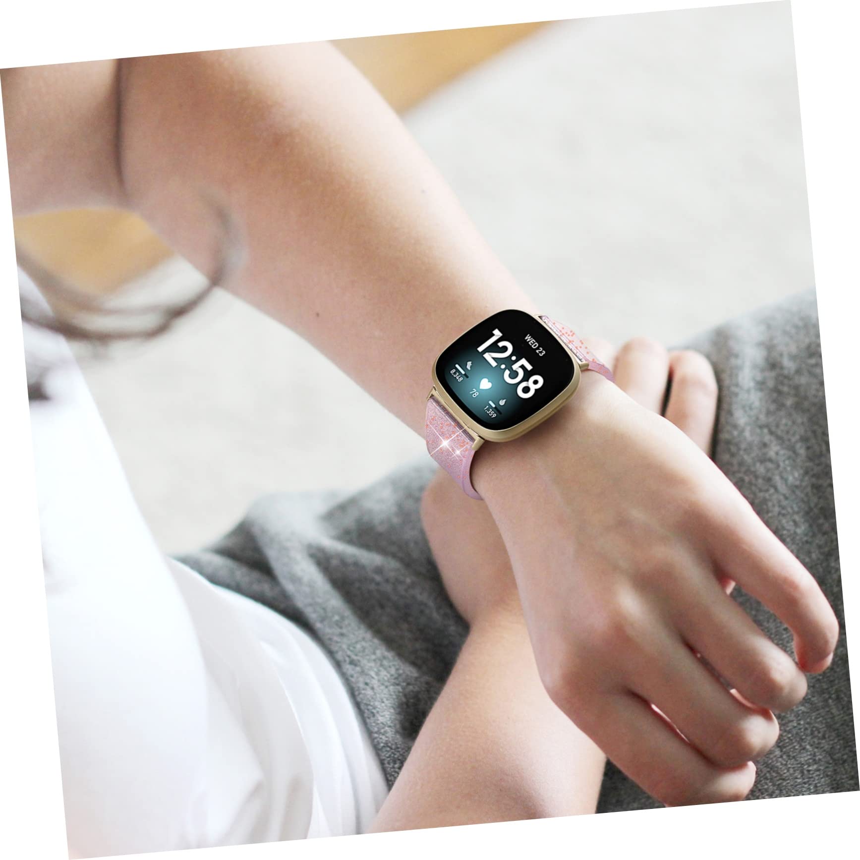 DOITOOL 3stücke Shiny -uhrenarmband Für Verstellbar Atmungsaktiv Glitzerndes Design Perfektes Für Weihnachten Und Besondere Anlässe