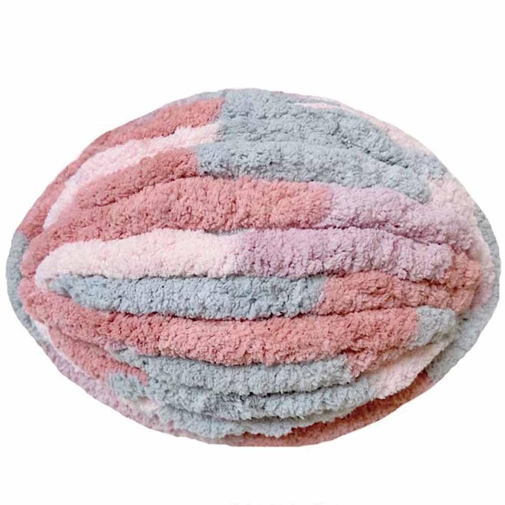 Soft Chunky Yarn, Hand Knitting Wool, Fluffy Chenille Yarn for Blankets Hats Scarfs or Pet Bed (Cherry Blossoms Fall)