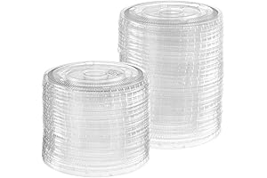 Comfy Package | 100 Count Clear Flat PET Lids for 16oz. MilkShake Cups