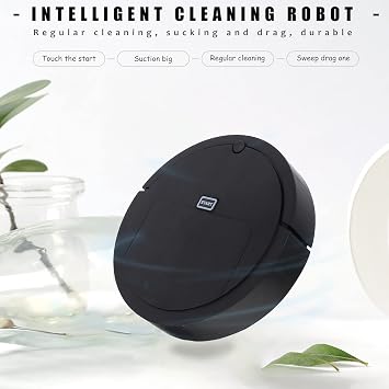 Robot mop Vacuum Robot Cleaner Sweeping Cleaning Machinesweeper Home Electric (Color : Black)
