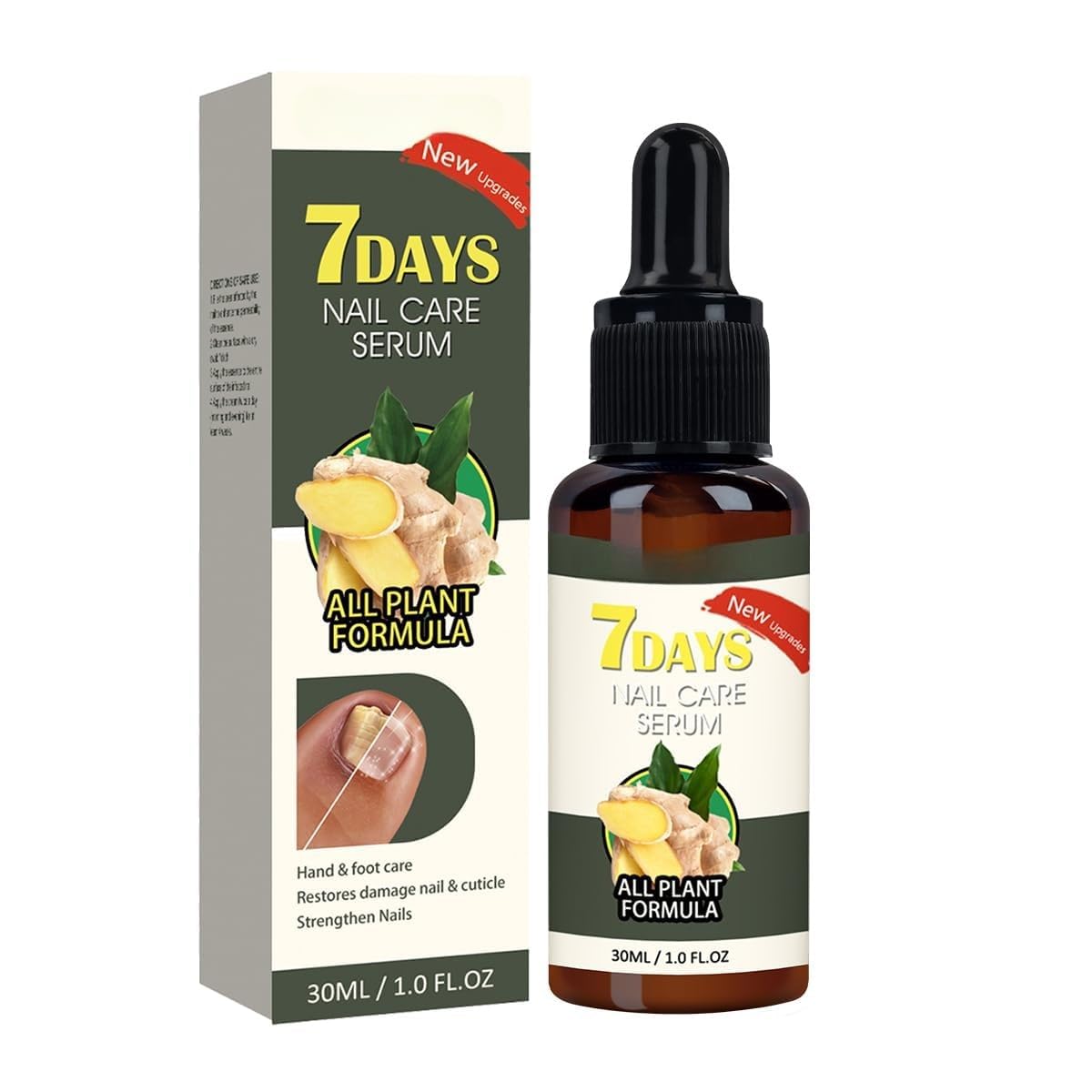 7 Days Herbal Nail Care Serum 30ml – Natural Plant-Based Nail Strengthener & Cuticle Repair Oil, Helps Restore Weak, Cracked, Brittle, Rough & Damaged Nails, Fast Absorbing Daily Nail Treatment for Hands & Feet-image-3