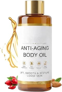 Skincu Anti-Aging Body Oil 100ml, Skincu Glow Remedy Oil Skin Tightening, Natural Plant-Based Formula, Lightweight And Non Greasy, Moisturising, Firming Massage Body Oil For Women And Men 1PC
