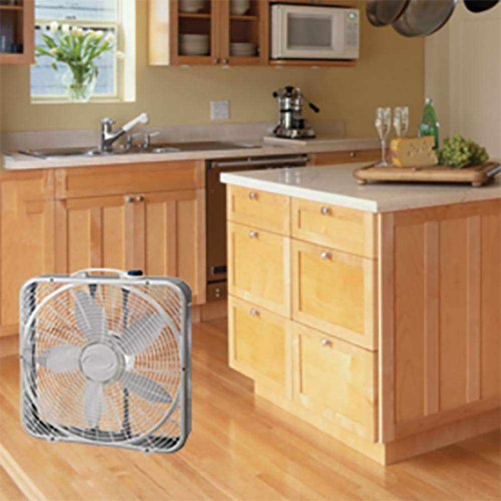 Amazon.com: Lasko 20 Energy Efficient Basic Box Fan w/3 Speeds u0026 Easy  Carry Handle (2 Pack) : Home u0026 Kitchen