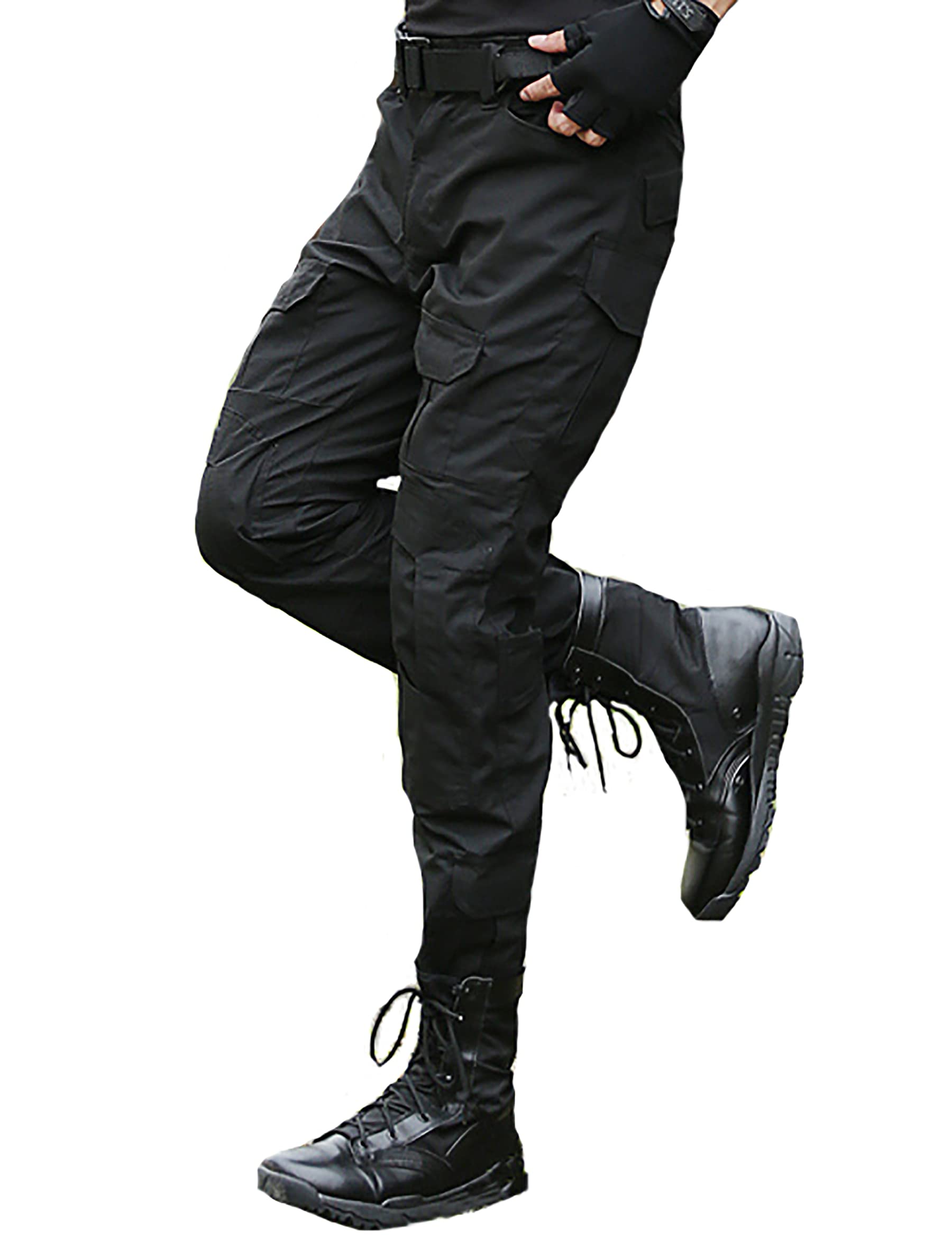 TACSIXTO Pantalones Tácticos Profesionales para Paintball y Airsoft, Multibolsillos con Rodilleras Extraíbles - 5