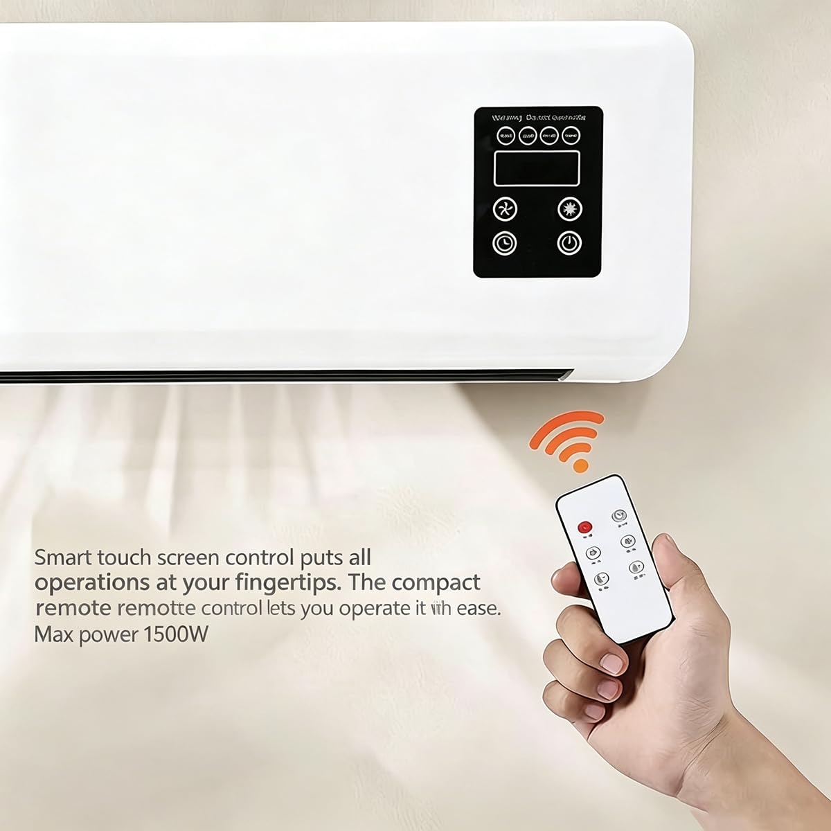 Condizionatore Portatile, Condizionatore A Parete, 2 In 1 Con Riscaldamento E Raffreddamento, Senza Unità Esterna, Mini Raffrescatore A Parete Da 1500 W