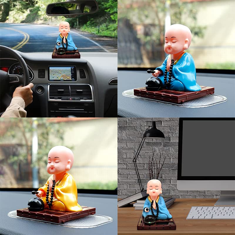 Amazon.co.jp: 僧侶ソーラーフィギュア 首振り人形 小さな僧侶の置物 7