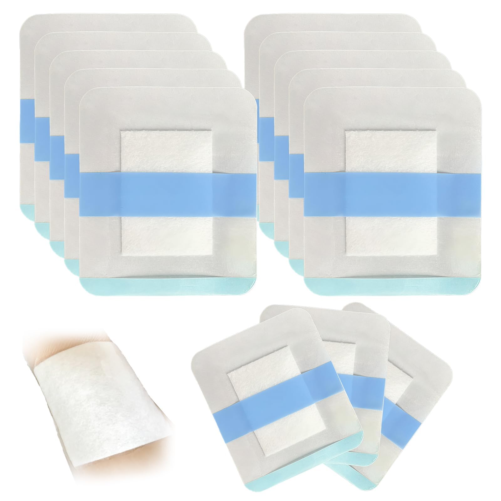 50pcs Waterproof Bandage, Hydrocolloid Roll for Skin Protection, Hydrocolloid Dressing 6x7 cm for Sport-image-27
