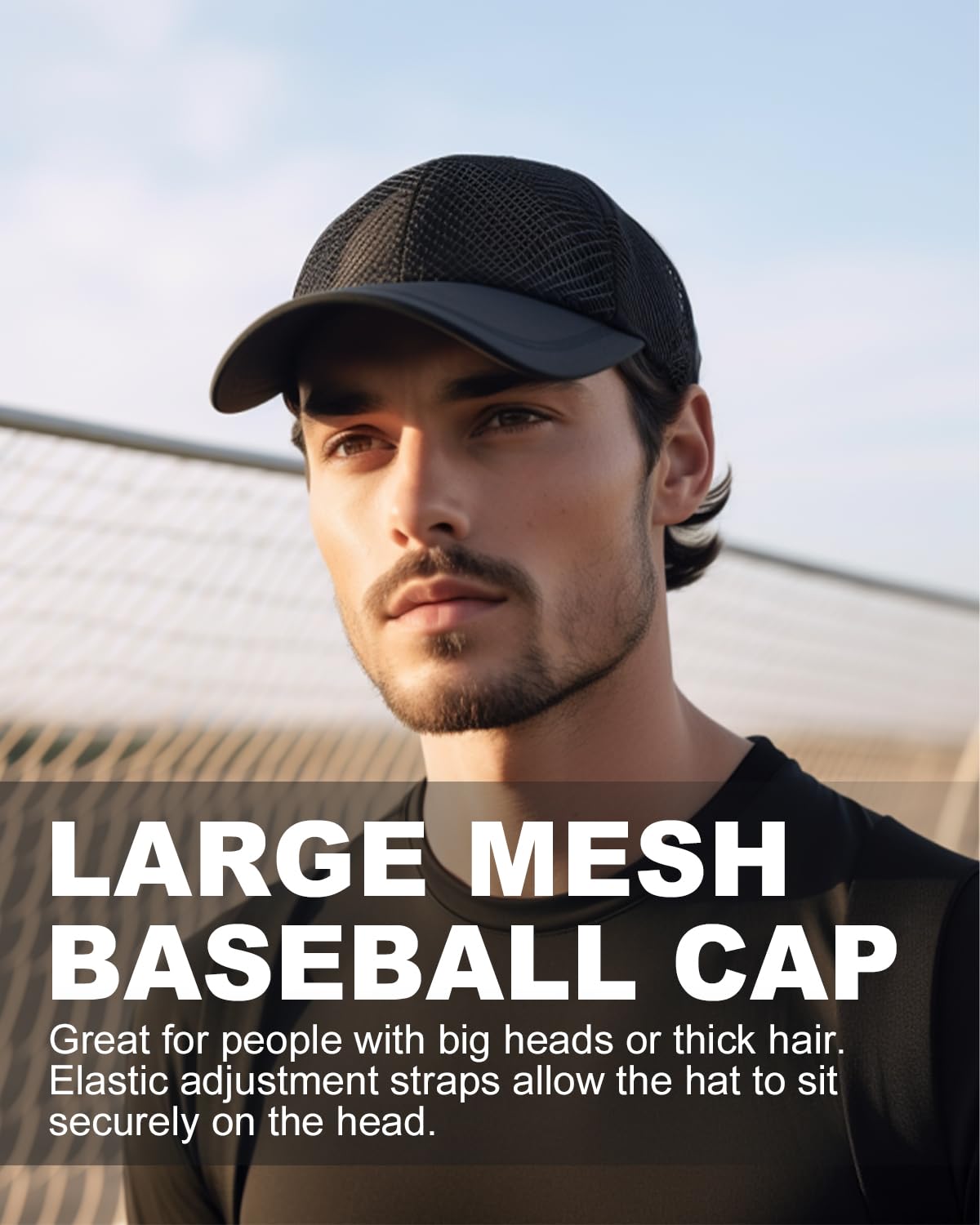 Feng Shui， Gorras de béisbol Deportivas para Correr XX-Large, Sombreros para Cabezas Grandes, Gorra de Verano de Malla de protección UV Extra Grande, Sombrero de Golf Transpirable al Aire Libre