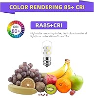 Vista 7 de AMI PARTS 8206232A Bombilla LED para Electrodomésticos Equivalente a Incandescente, Bombilla de Luz E17 para Microondas Bajo Campana Refrigeradores