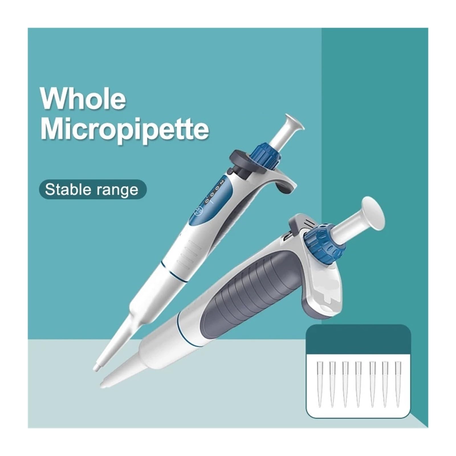 Pipeta, Pipeta de laboratorio, equipo con micropipeta ajustable digital puntas pipeta(2-20ul)