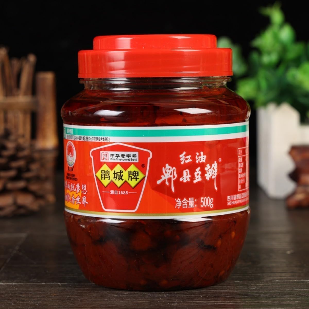 Doubanjiang 500g sticky chili bean sauce - Auténtica pasta de judías con chile rojo de Sichuan para cocinar y condimentar