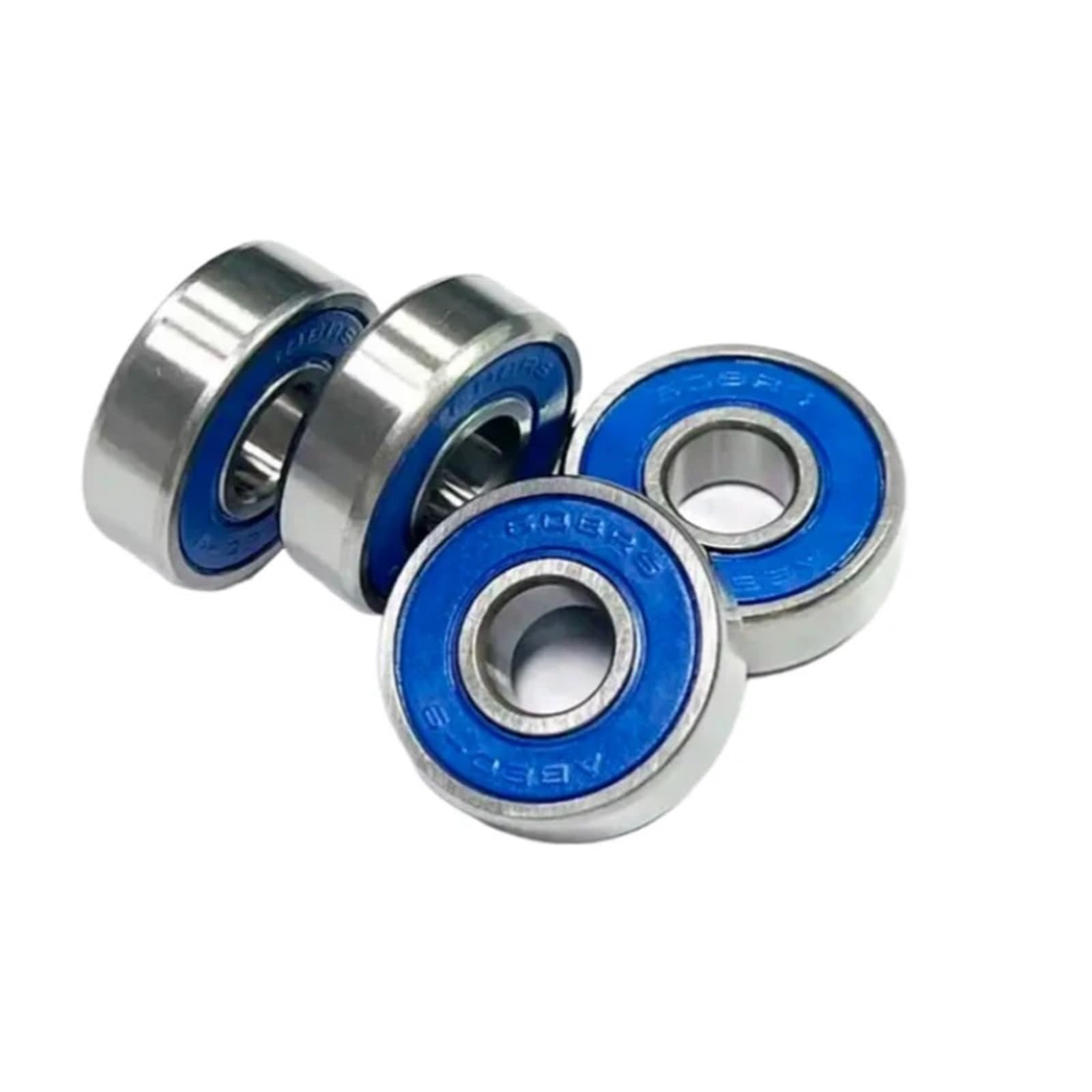 4 stücke Inline Roller Skate Lager Tiefe Nut 608RS Blau Versiegelt ABEC-9 Miniatur Kugellager Kohlenstoff Stahl for Skateboard