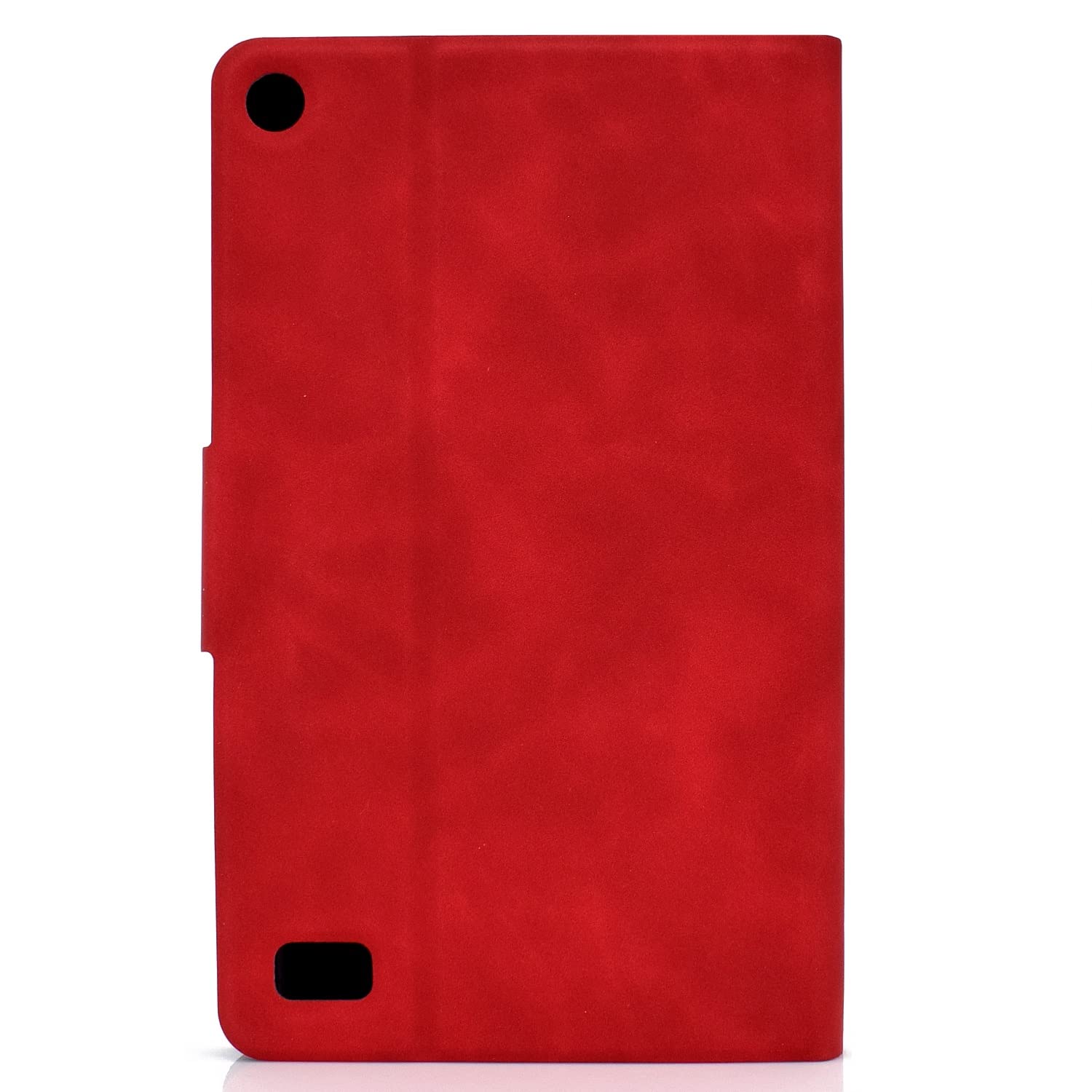 Case For Kindle Fire 7 2019/2017/2015 (9. / 5. generacja) Tablet, dla inch Folio Cover Multi-Angle Viewing W Slot Card Smart(Rosso)
