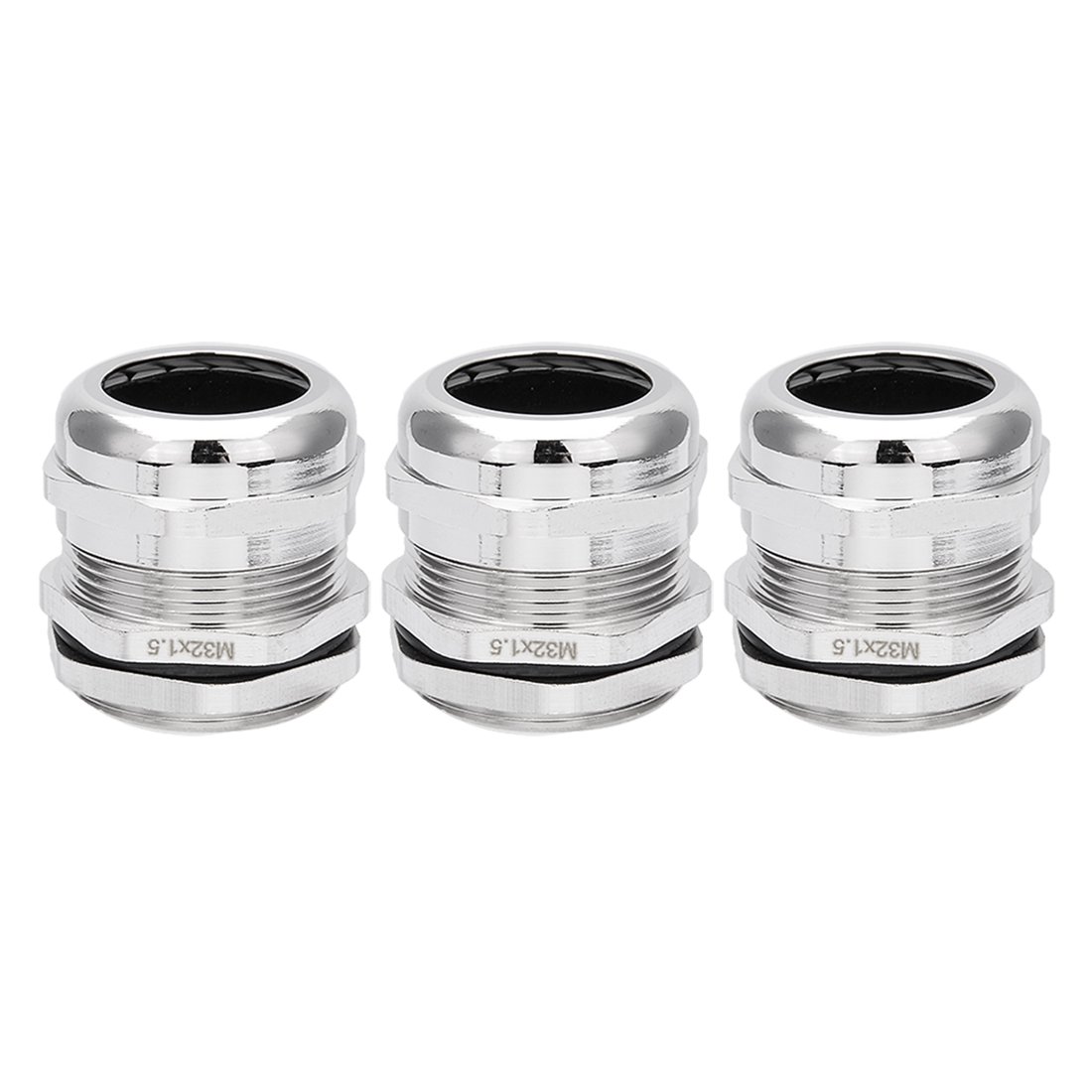Aexit 3PCS NPT1/2 Electrical Boxes, Conduit & Fittings Metal Waterproof Connector Fastener Locknut Stuffing Cable Gland Cable Range 15-22mm Thread Conduit Fittings Length 9mm