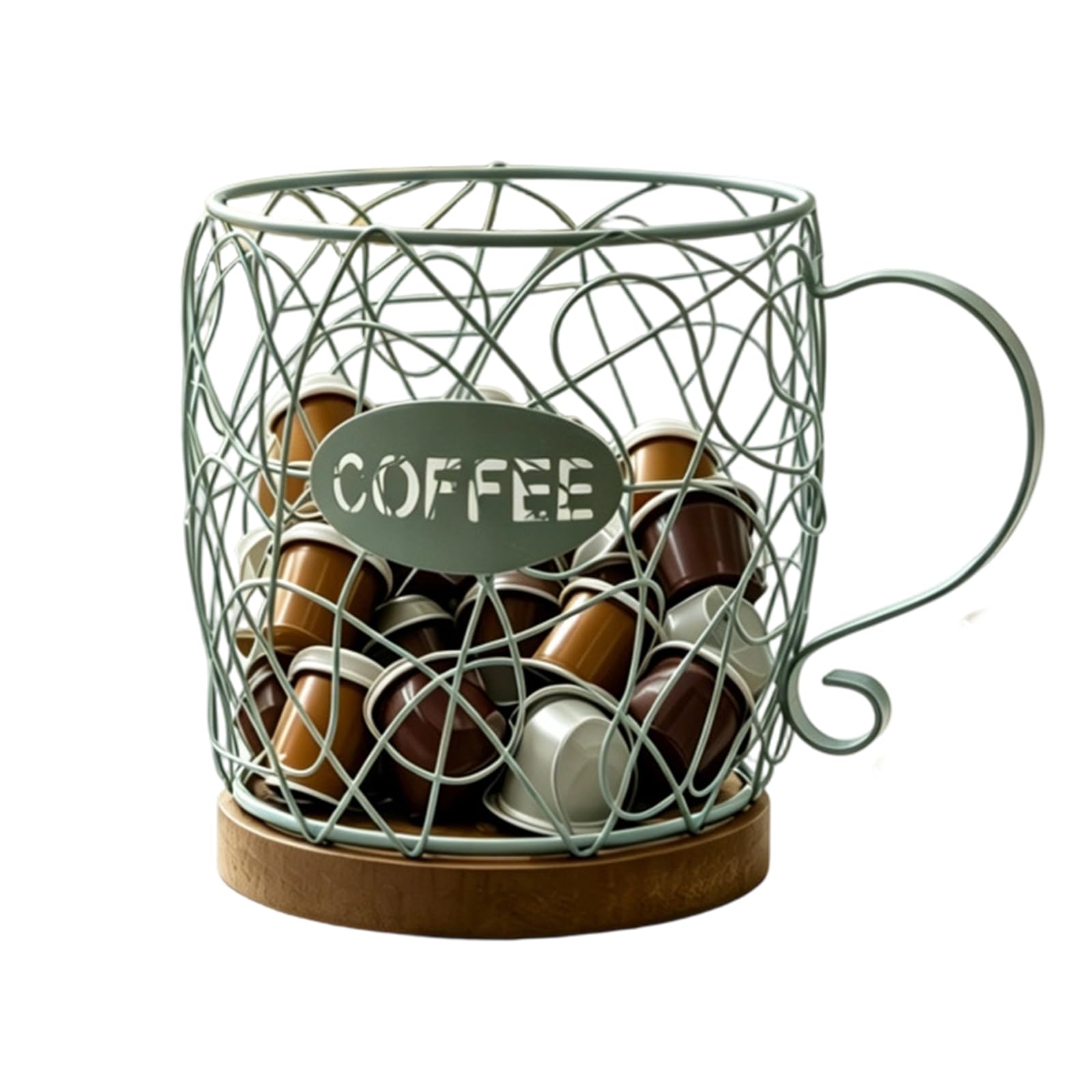 Whoasyst Modern Minimalists Coffee Storage Cup Craft of Sturdy Iron Materials Offices Coffee Planner