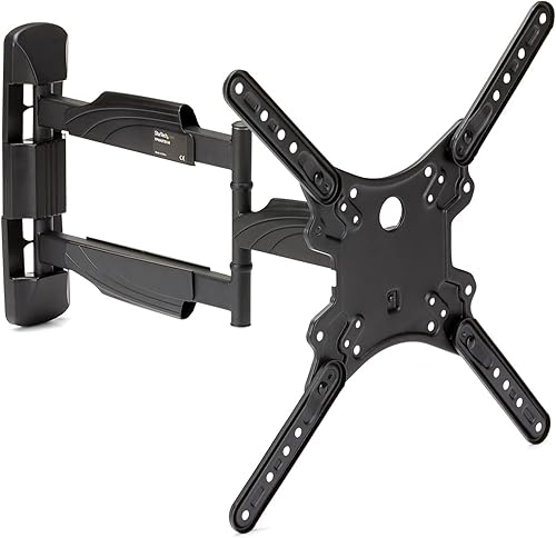 StarTech.com Soporte de pared para TV de movimiento completo, pantallas VESA de 32 a 55 pulgadas (77 libras77.2 lbs), soporte de pared universal de