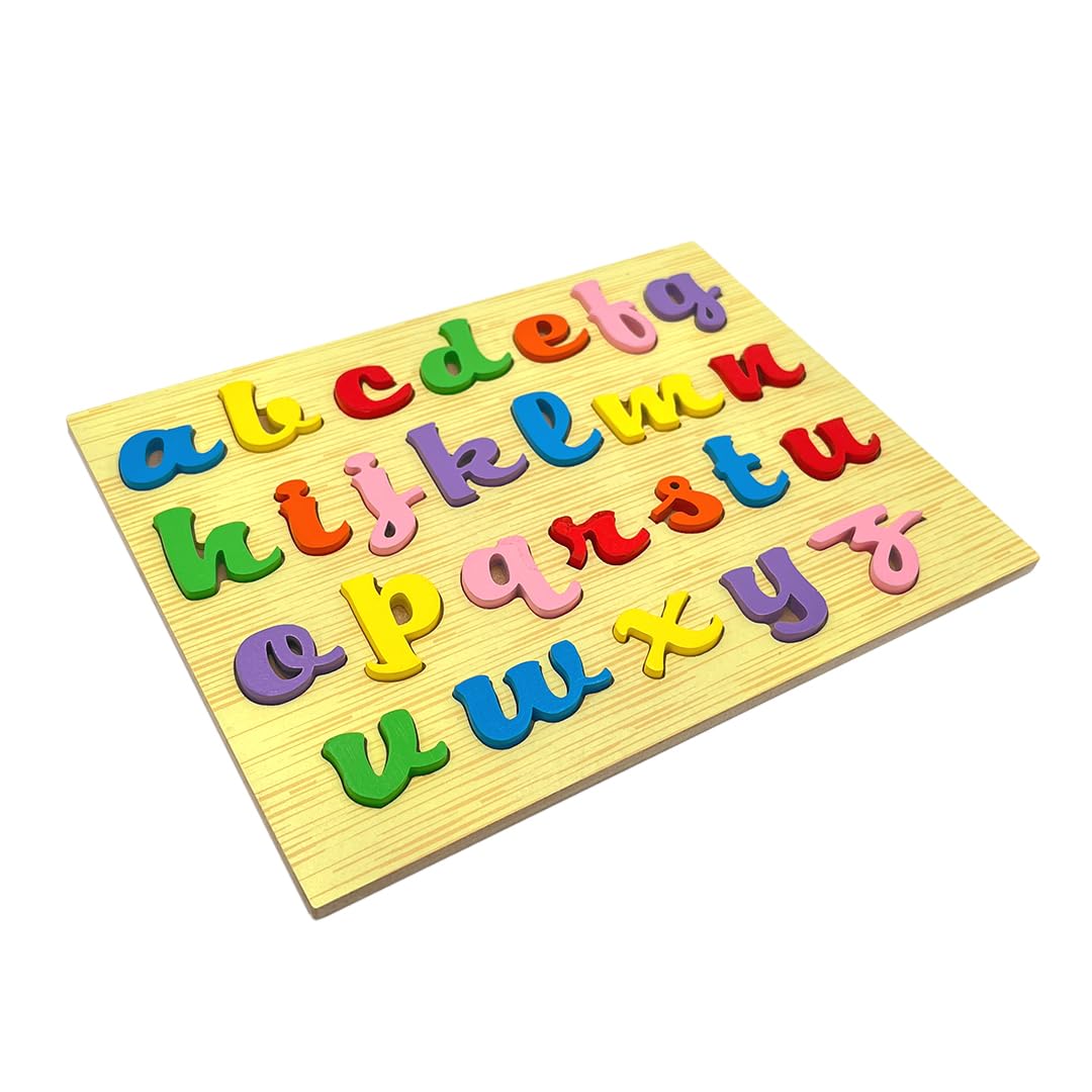 Little Genius Wooden Raised Cursive Alphabet Puzzle | Educational Learning Toy for Toddlers and Preschoolers | Multicolor | Puzzle Tray for Kids (B0DD47LJZF) Amazon Price History, Amazon Price Tracker