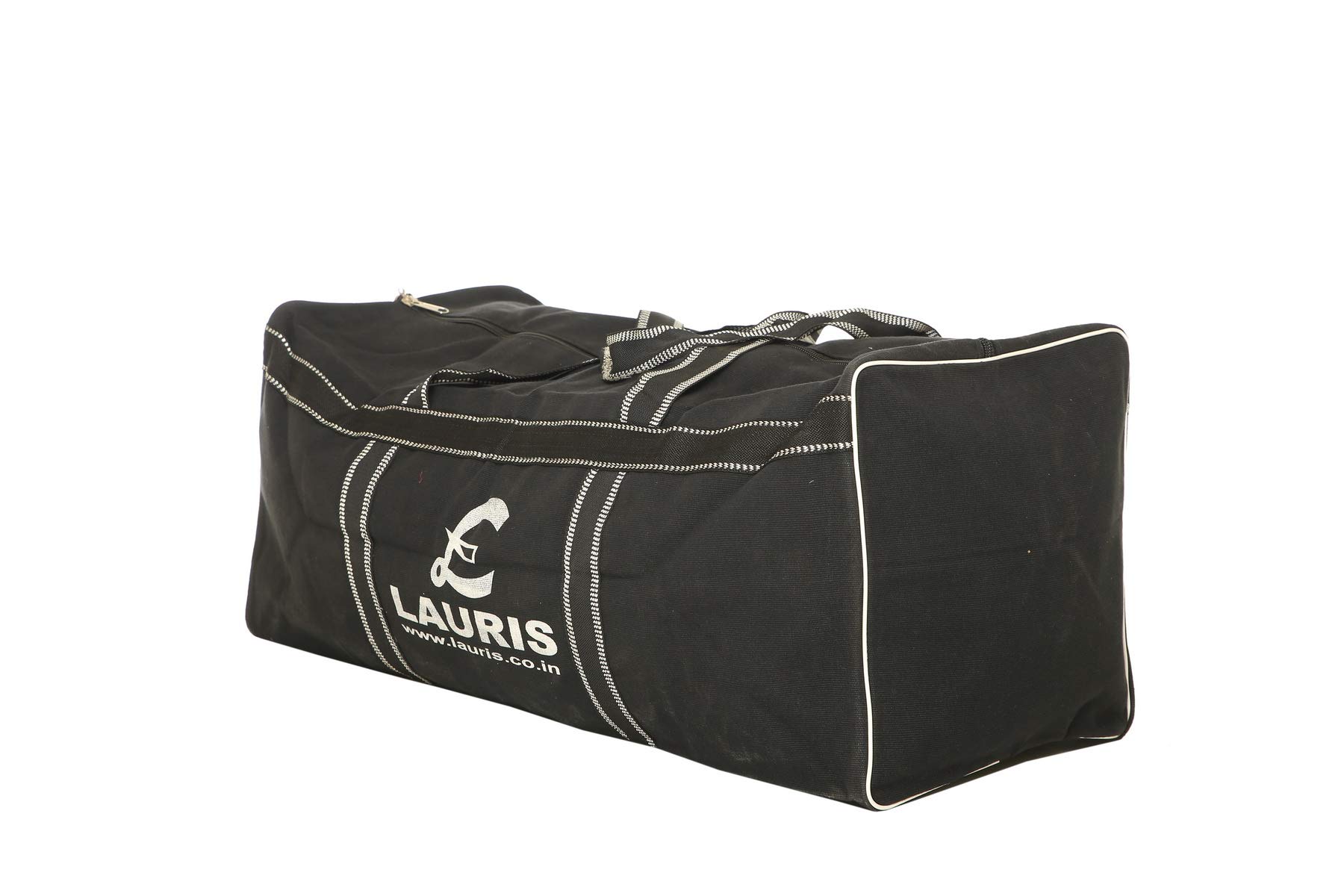 Lauris Cricket Kit Bag for Men Team Full Size Long Lasting Heavy Duty 6 Ply Canvas - Zip | Ample Space for All Accessories | 15 inches * 15 inches * 35 inches Size | Black Colour (B07GRZQ9DP) Amazon Price History, Amazon Price Tracker